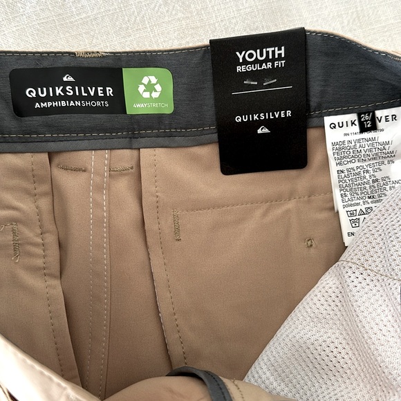 NWT Quicksilver Amphibian Shorts size 26/12 - Picture 3 of 3